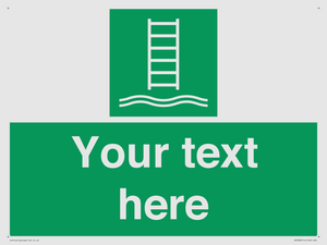 Custom sign safe condition Embarkation ladder